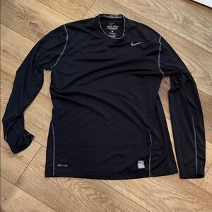 Nike Pro Combat Men's Black Long Sleeve Compression Dri-fit T-Shirt Large